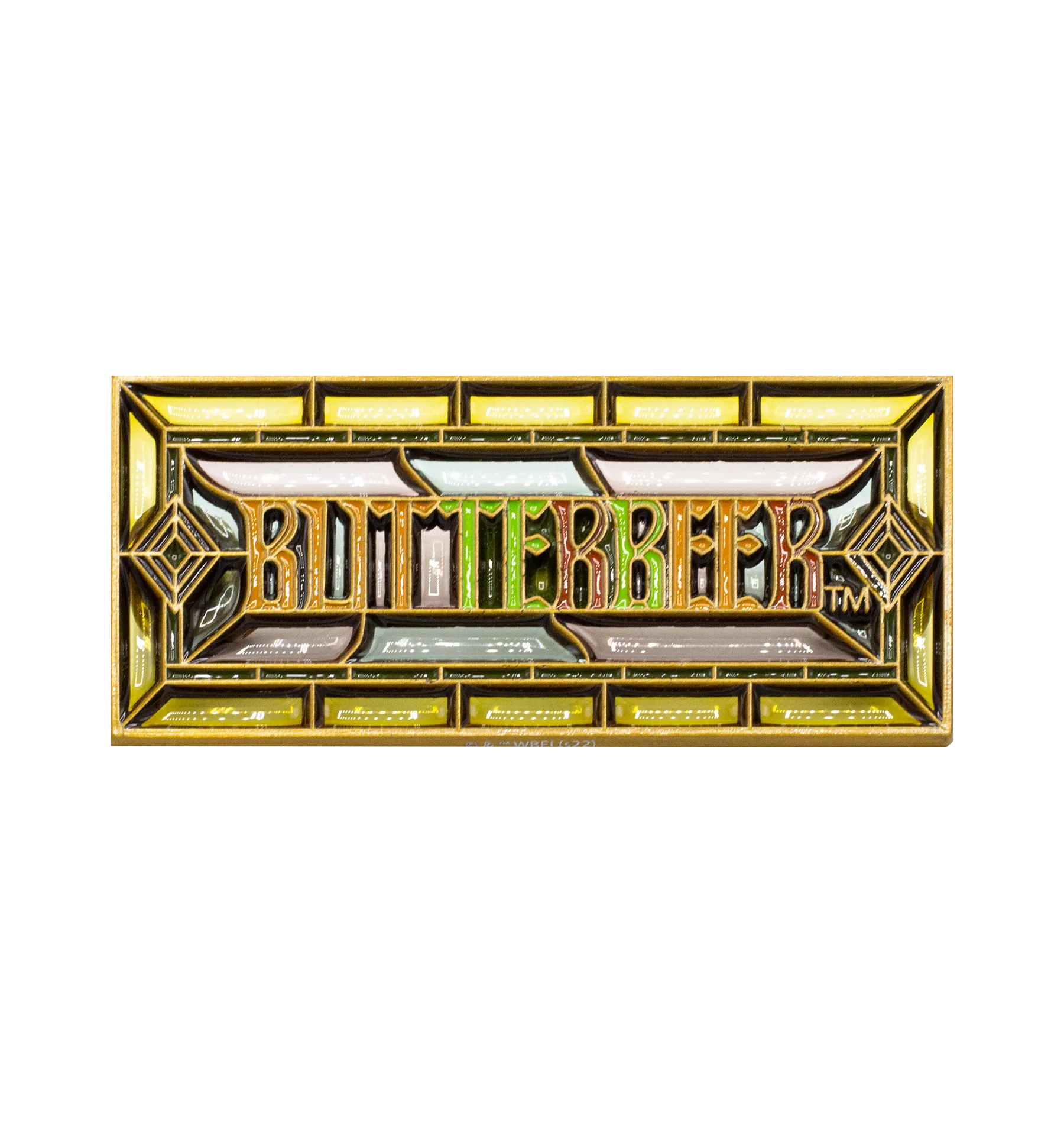 Butterbeer Packshot Stained Glass Pin